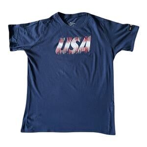 Nike Team USA Youth XL Navy Graphic T Shirt Athletic Fit